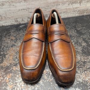 Mens Massimo Matteo Penny Loafers Shoes UK SZ 7 USA SZ 8 Made in Italy